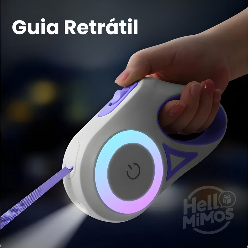 Guia Retrátil com Lanterna LED - Lumin Leash