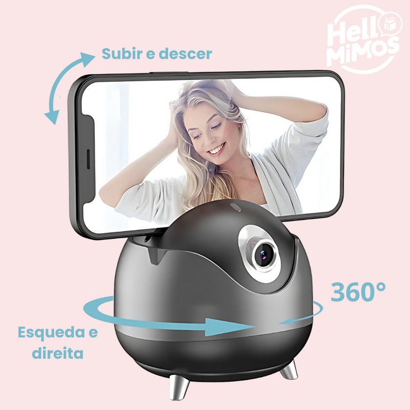 Estabilizador/ Suporte Para Celular com Rastreamento Facial Automático - FaceTrack 360°