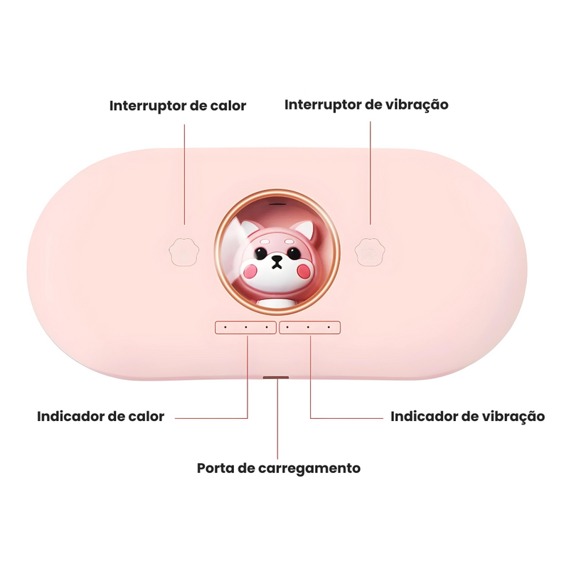 Comfort Belt - Cinto Térmico com Massageador para Cólicas e Dores Abdominais