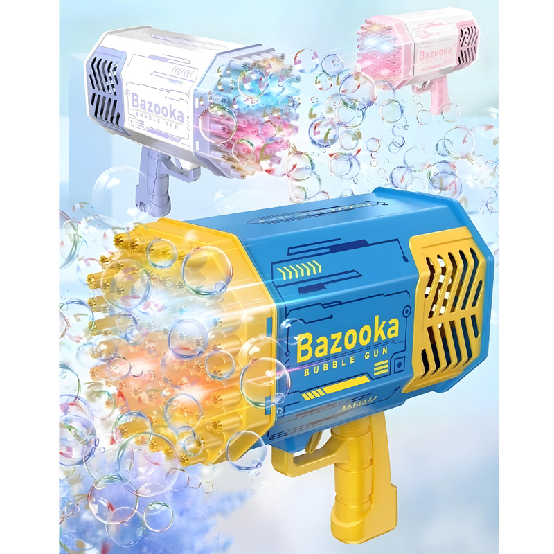 Pistola de Bolhas Automática Extragrande - Bazooka 69 ou 88 furos