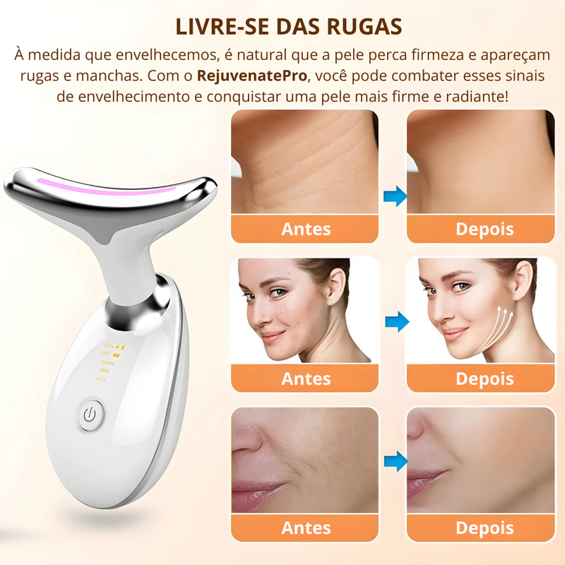 RejuvenatePro™ - Massageador Facial Anti Rugas 3 em 1