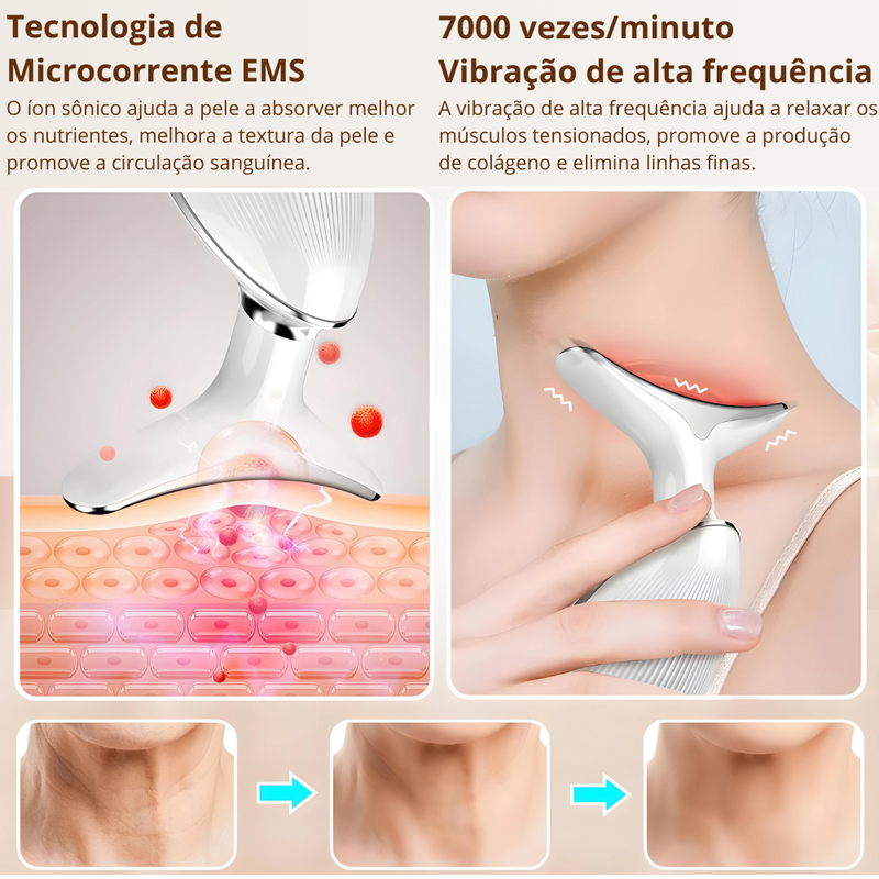 RejuvenatePro™ - Massageador Facial Anti Rugas 3 em 1