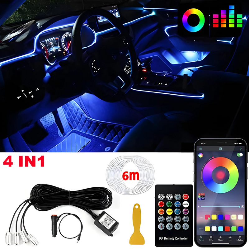 Tira de Fibra Óptica LED para Carro - LEDStrip