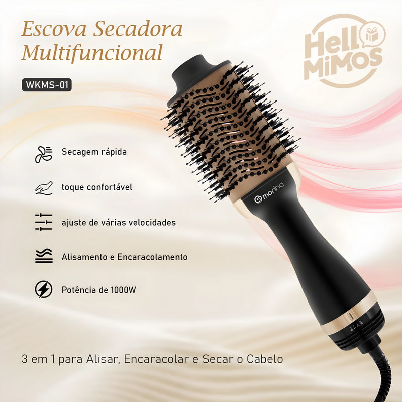 Escova Secadora Bivolt ShinePro 3 em 1