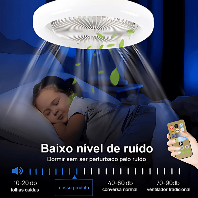 Luminária LED com Ventilador - LuminaBreeze