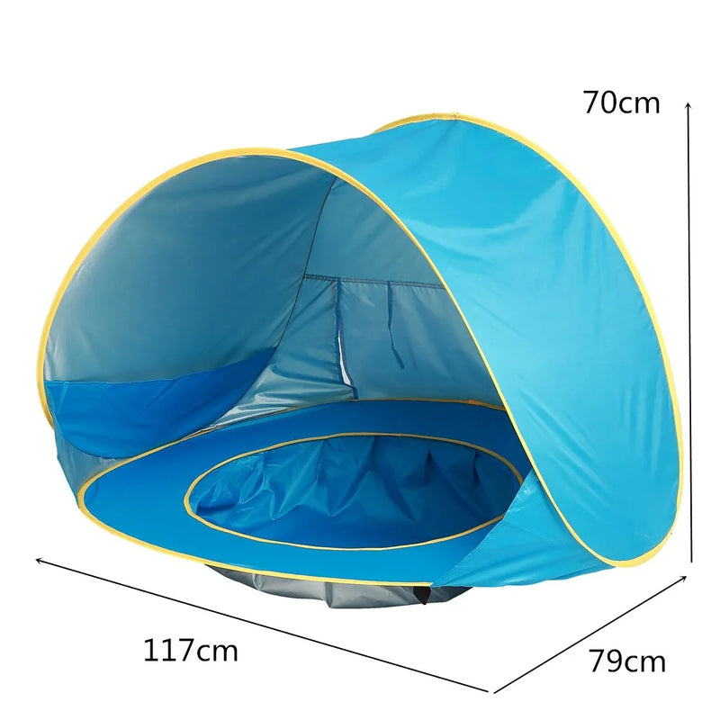 Safe Splash - Tenda Portátil e Piscina Infantil com Proteção UV