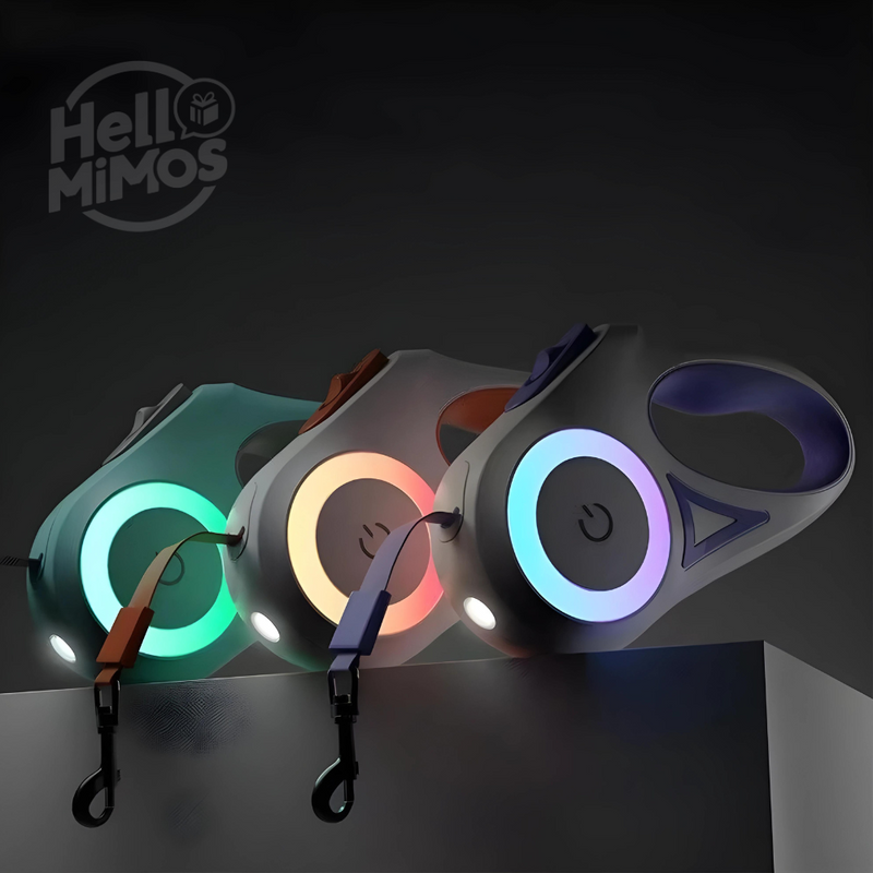 Guia Retrátil com Lanterna LED - Lumin Leash