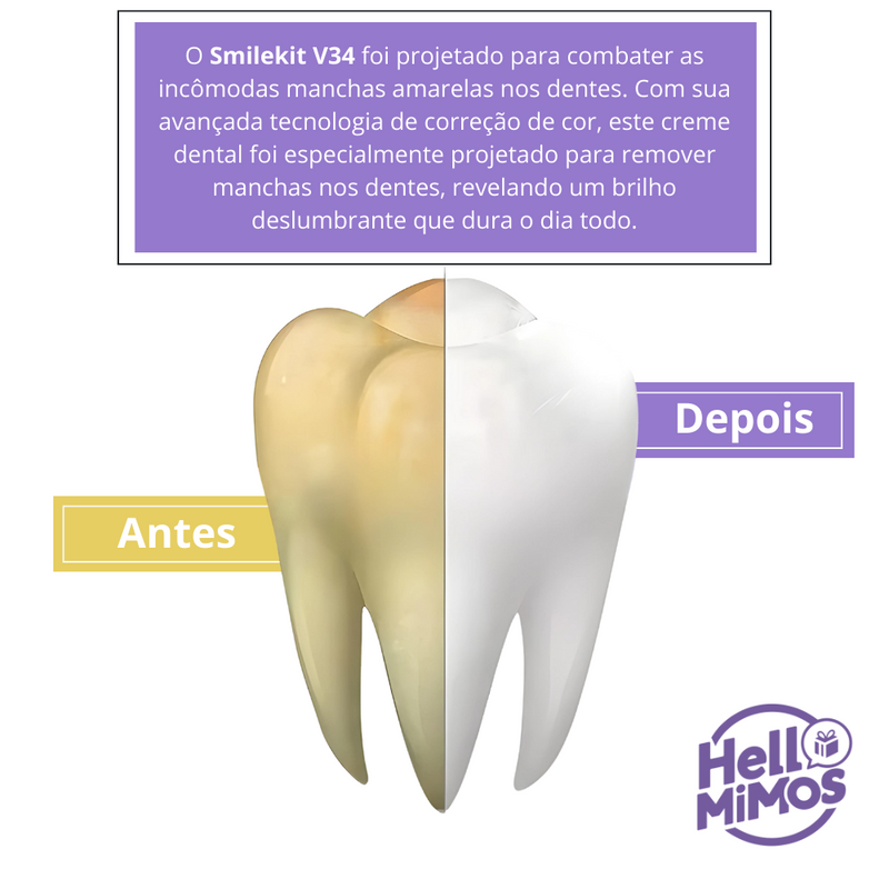 Creme Dental Branqueador Smilekit V-34