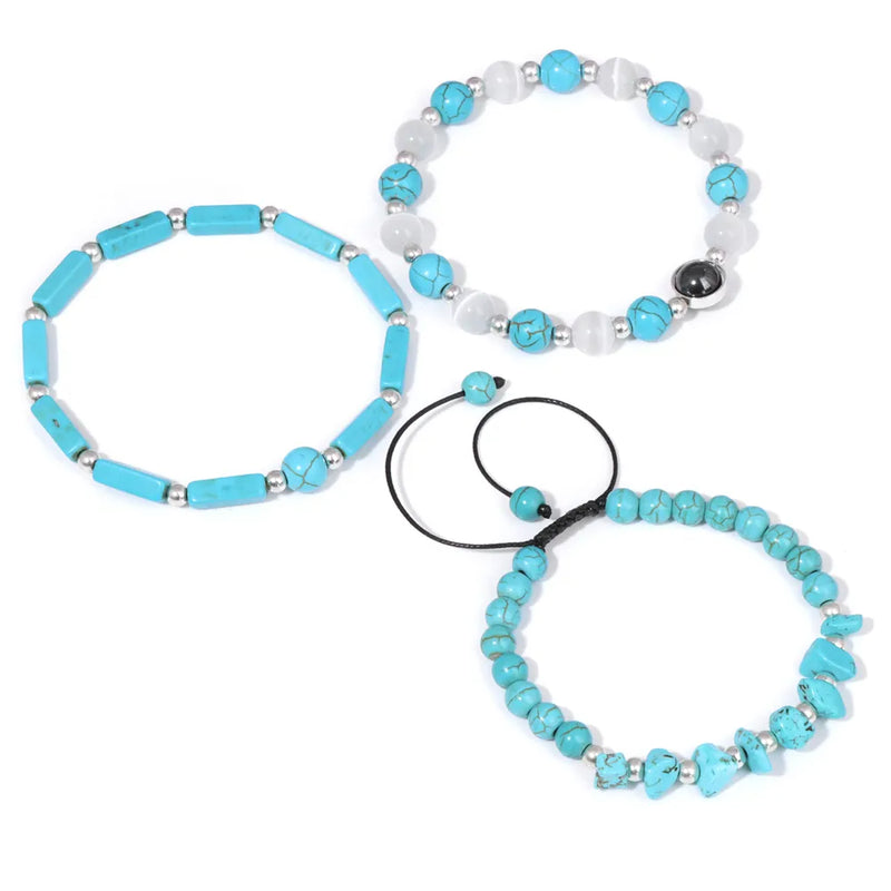 Conjunto de Pulseiras Místicas de Pedras 100% Naturais